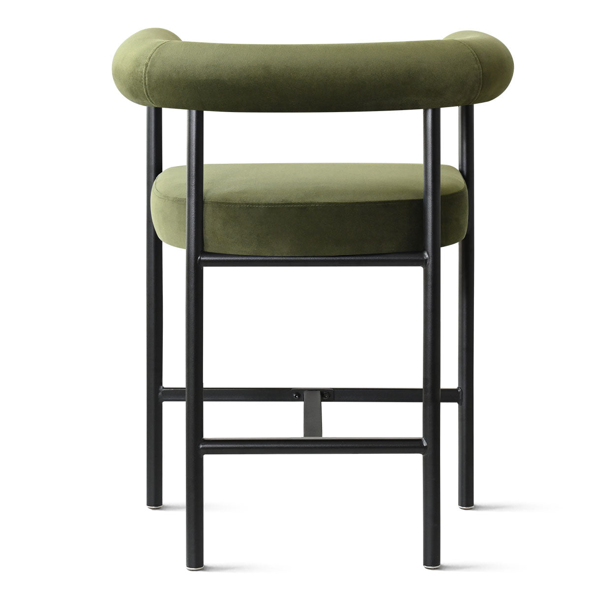 New York 24" Velvet Counter Stool with Arms (Set of 3)