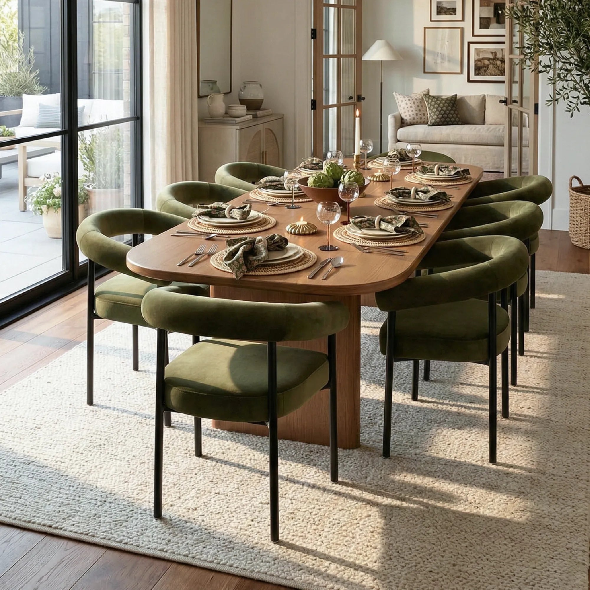 New York Modern Velvet Dining Chair (Set of 8)