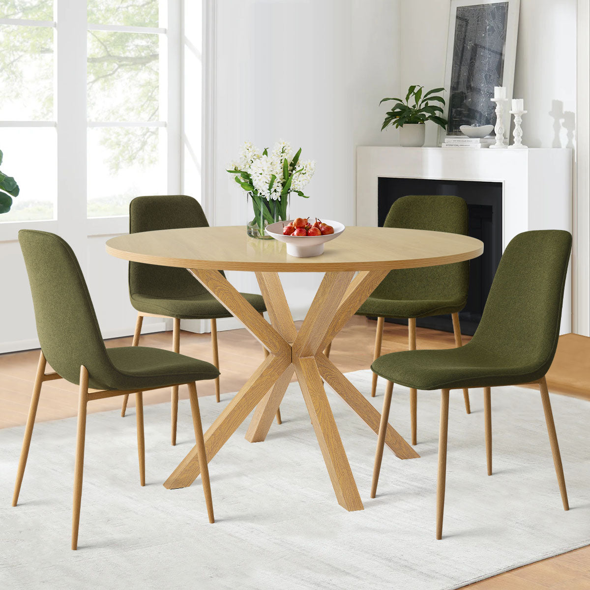 Oliver & Oslo 39" Round Dining Table Set for 4 (5-Piece)