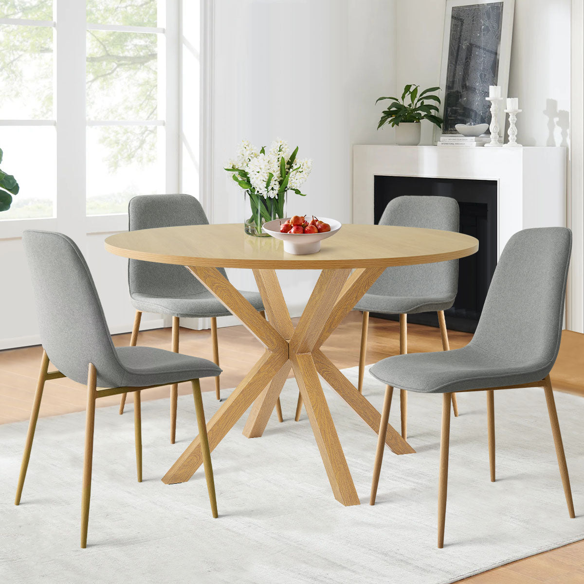 Oliver & Oslo 39" Round Dining Table Set for 4 (5-Piece)