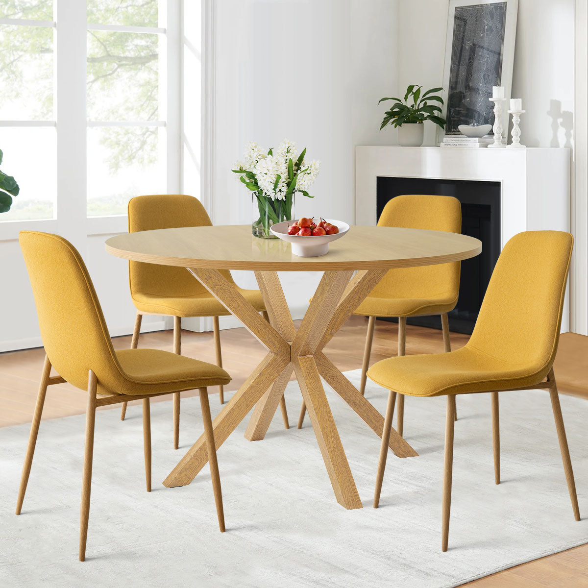 Oliver & Oslo 39" Round Dining Table Set for 4 (5-Piece)