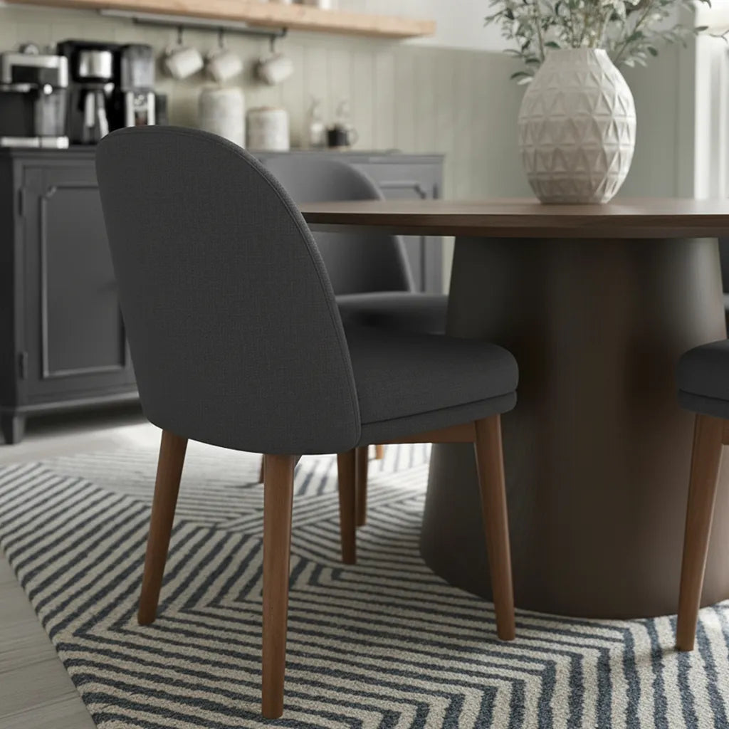 Orchid & Athena 52" Round Solid Oak Dining Table Set for 4 (5-Piece)