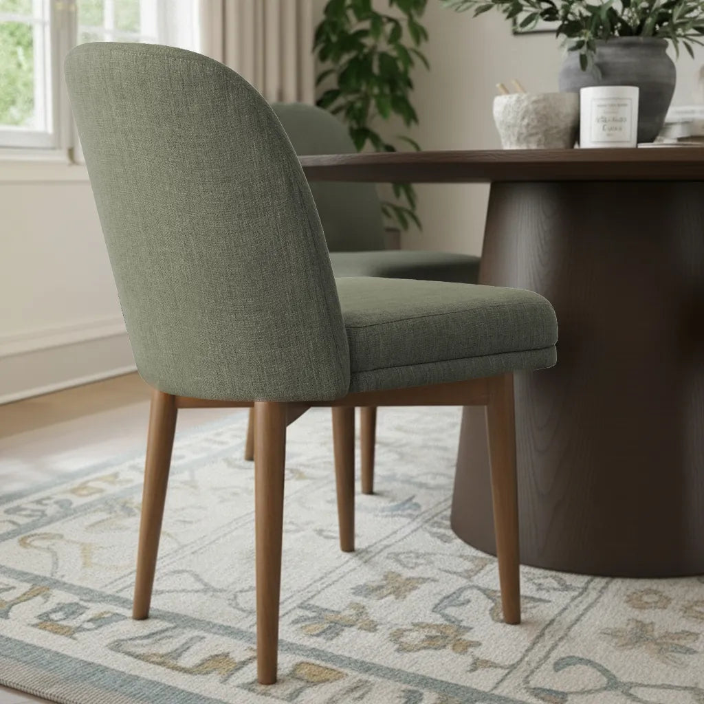 Orchid & Athena 52" Round Solid Oak Dining Table Set for 4 (5-Piece)