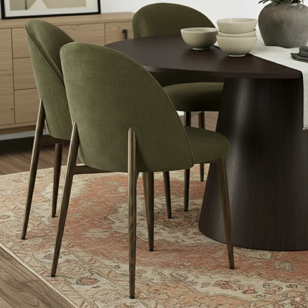 Orchid & Goteborg 60" Round Solid Oak Dining Table Set for 6 (7-Piece)