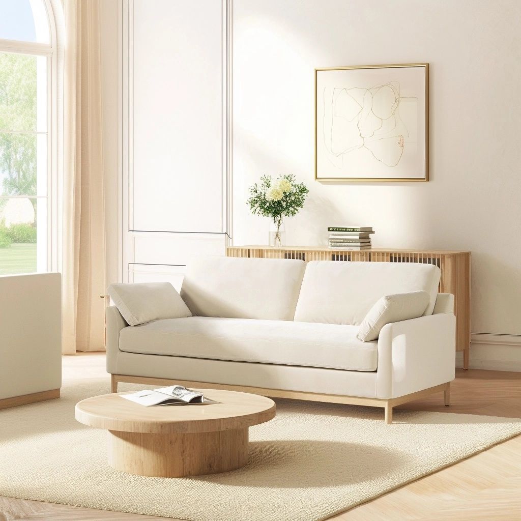 Portland 75.5" Modern Velvet Sofa