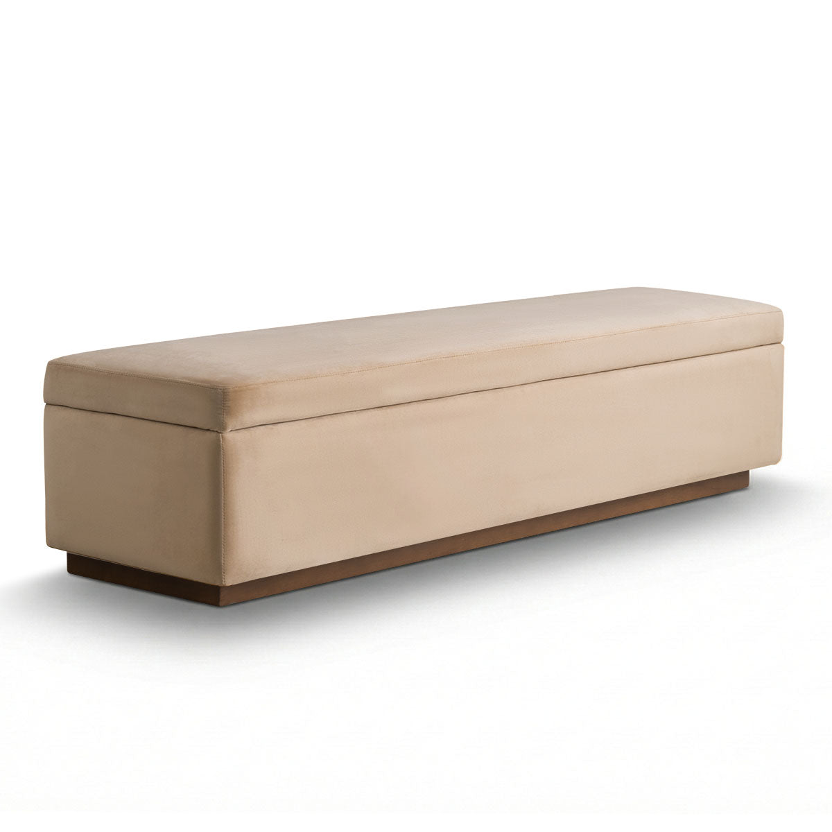 Paxton 60" Velvet Storage Bench with Hidden Lift Top