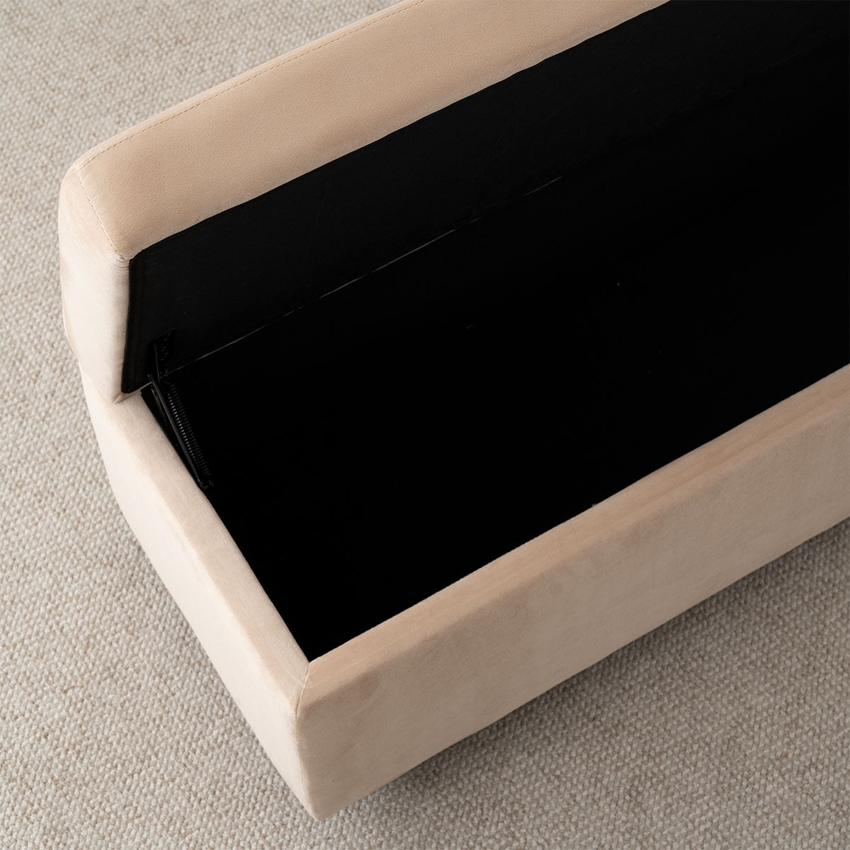 Paxton 60" Velvet Storage Bench with Hidden Lift Top