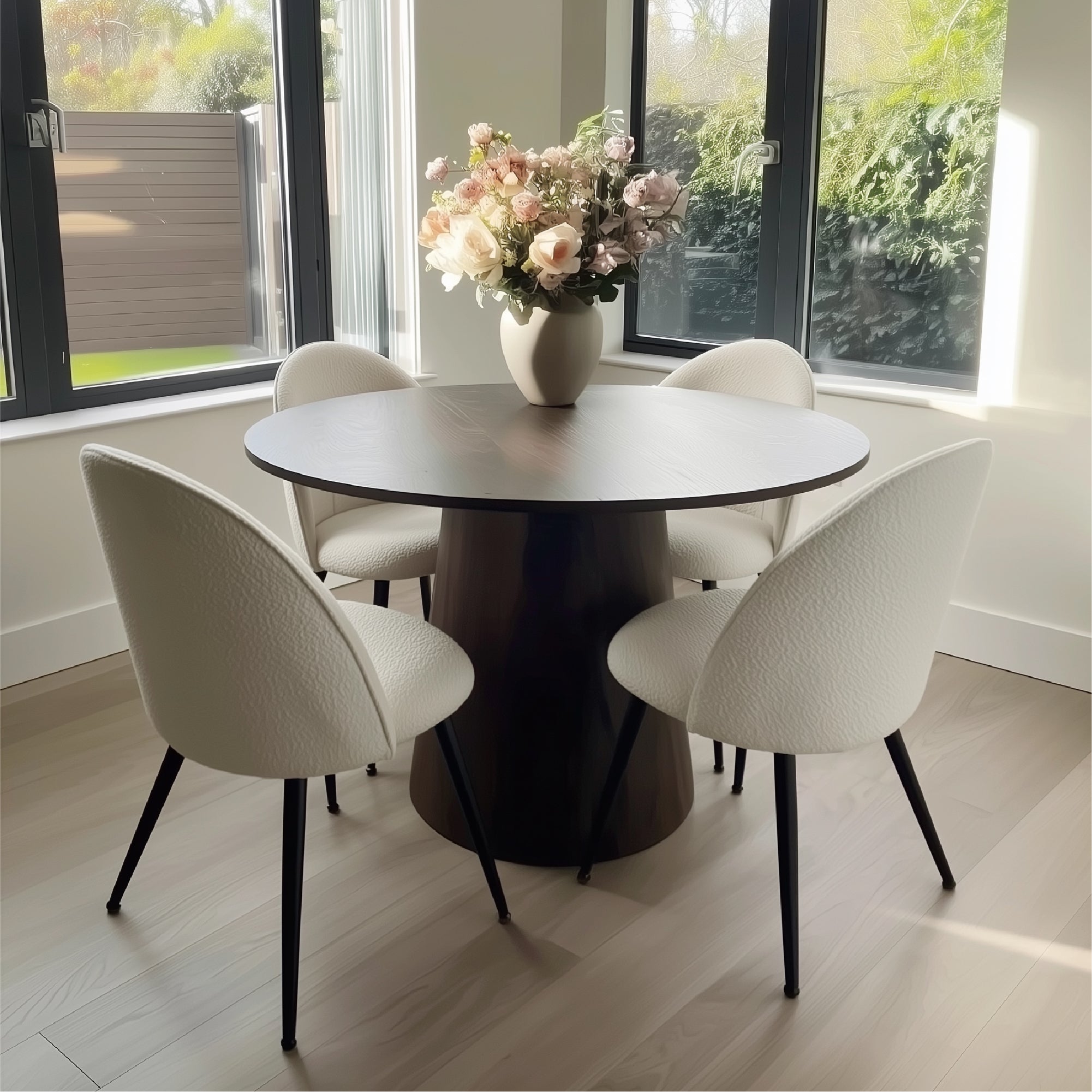Rhon Modern Boucle Upholstered Dining Chair (Set of 4)