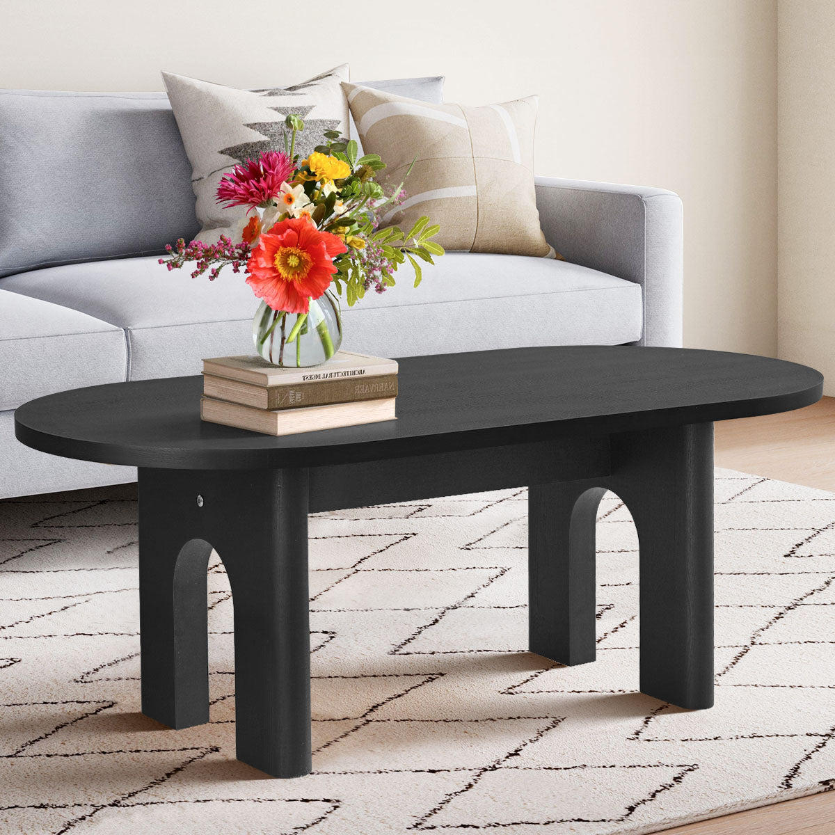 [Closeout-Only 119.99$]Roma 48" Modern Oval Coffee Table