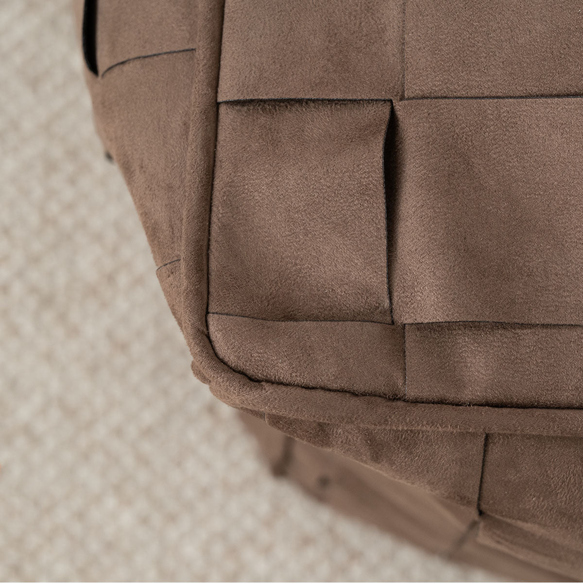 Willa 22" Wide Modern Woven Square Ottoman Pouf