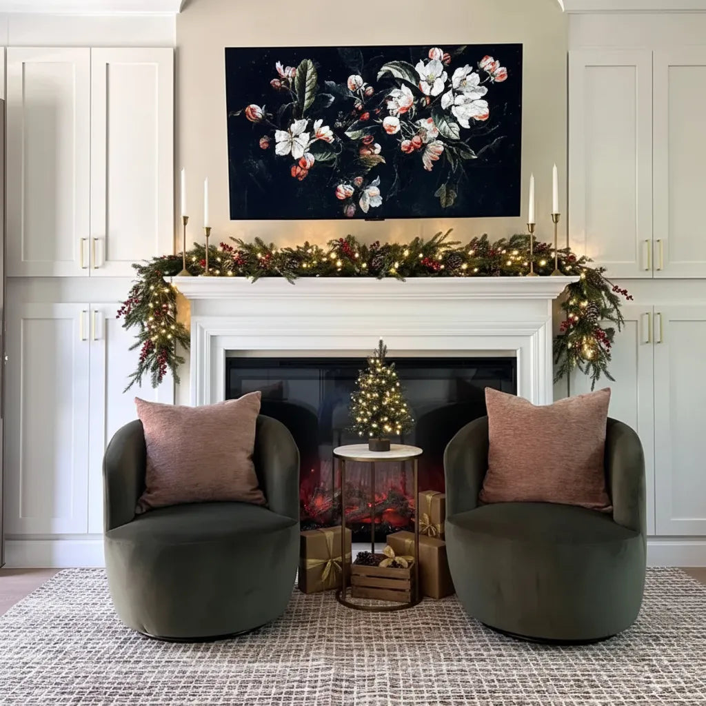 Bella Modern Velvet Swivel Barrel Chair (1-Piece)